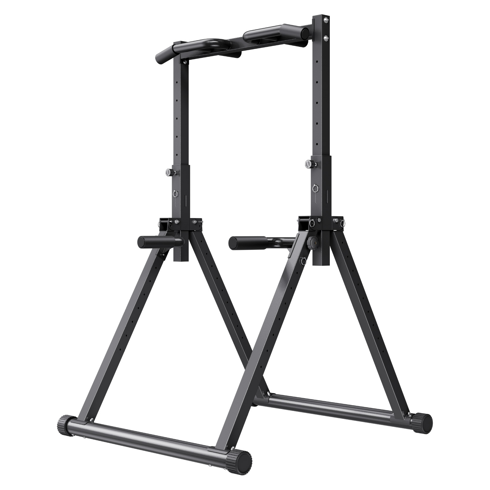 Uimoso Pull Up Bar 330 LBS Dip Station with Stable H-Shaped Base & Back Support