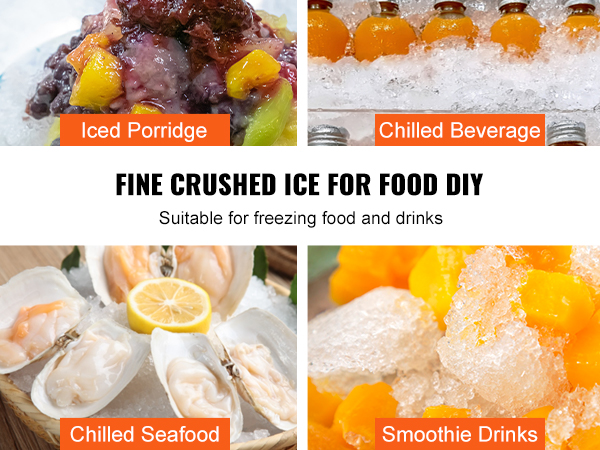 VEVOR Ice Crushers Machine, 661lbs Per Hour Electric Snow Cone Maker with 4 Blades, Stainless Steel Shaved Ice Machine with Cover, 300W Ice Shaver Machine for Margaritas, Home and Commercial Use
