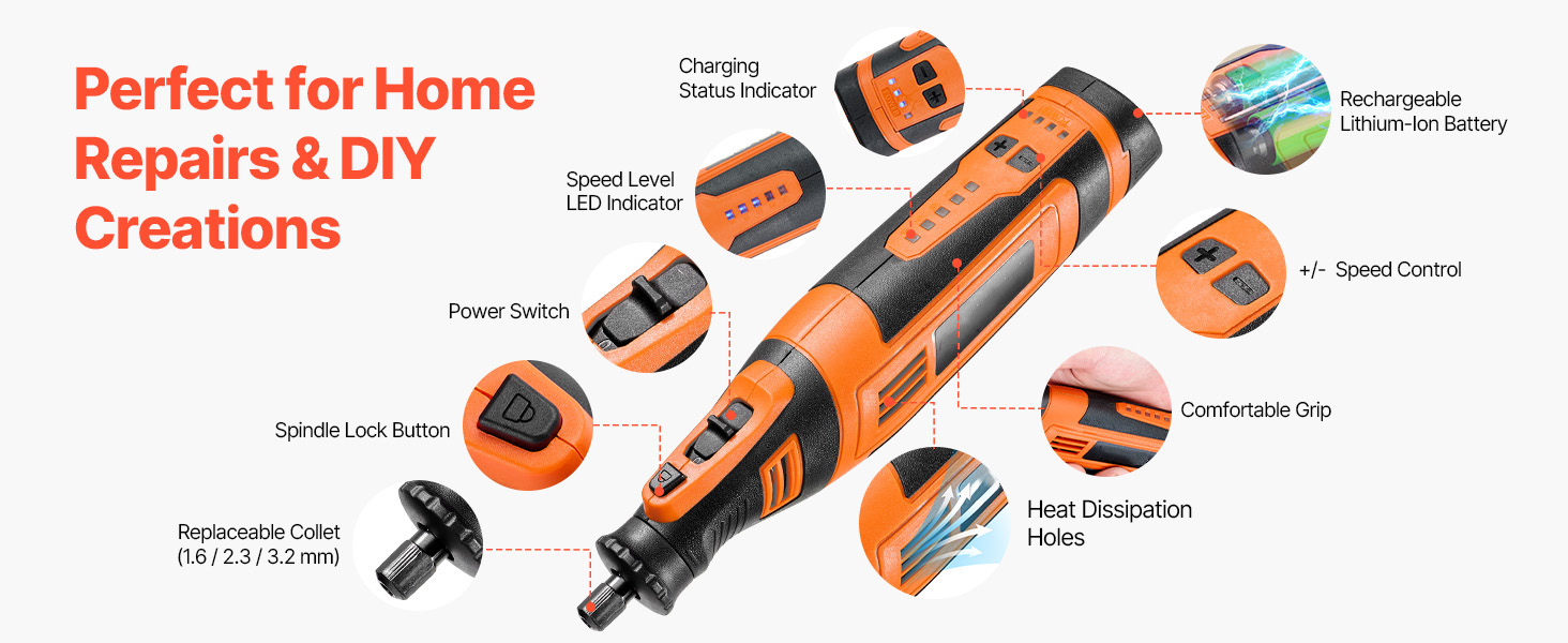 ergonomic lightweight rotary tool