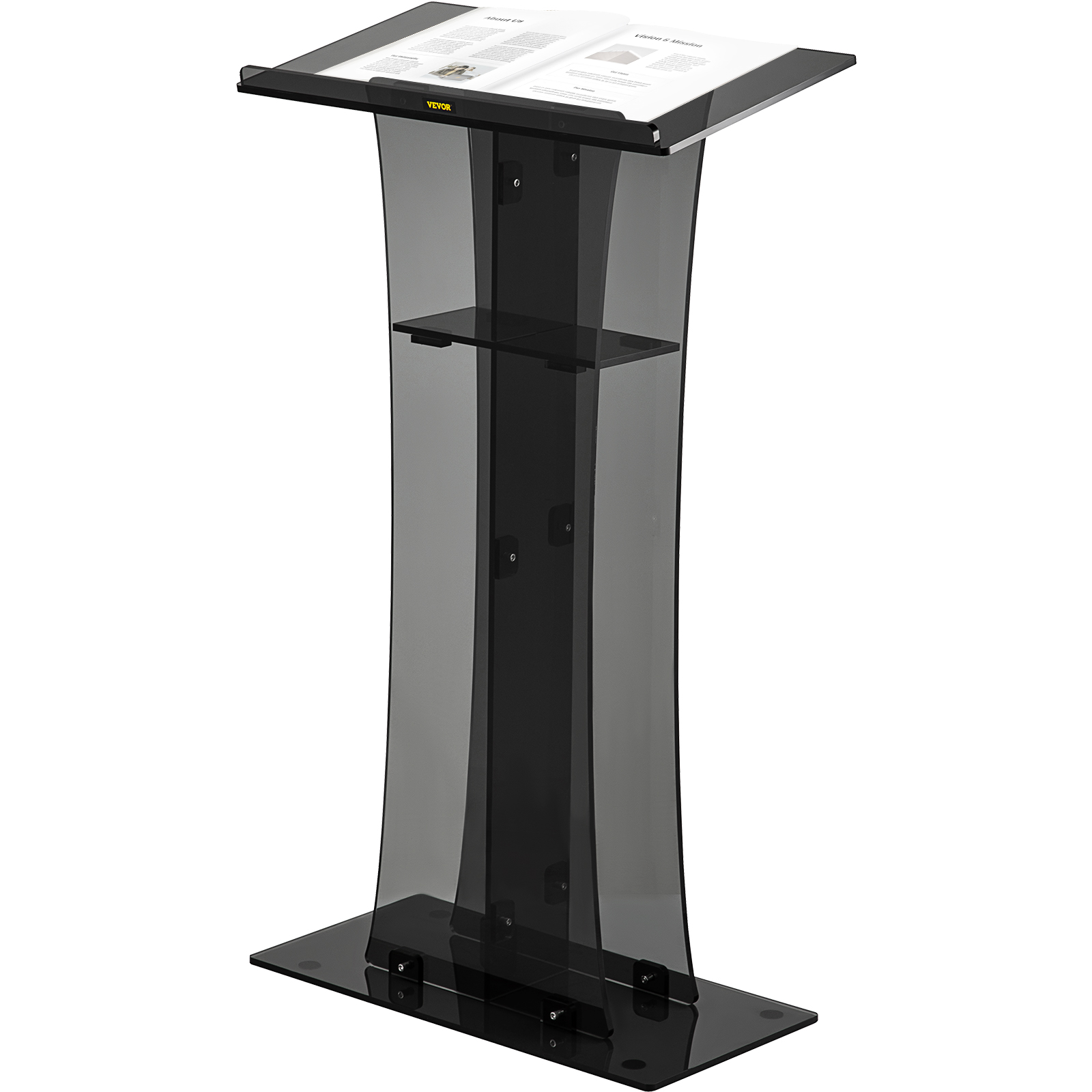 Classic Style Event Reception School Lectern for Restaurants Office and Classrooms Weddings Clear Acrylic Podium Stand Desk for Churches Plexiglass Pulpit for Churches 