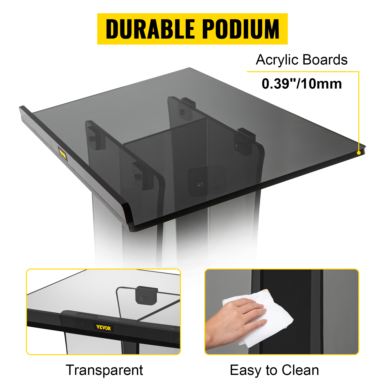 DRERIO Grande feuille de plastique acrylique noir de 3 mm en plexiglas  acrylique pour travaux manuels, planches en plastique acrylique de 3 mm  pour