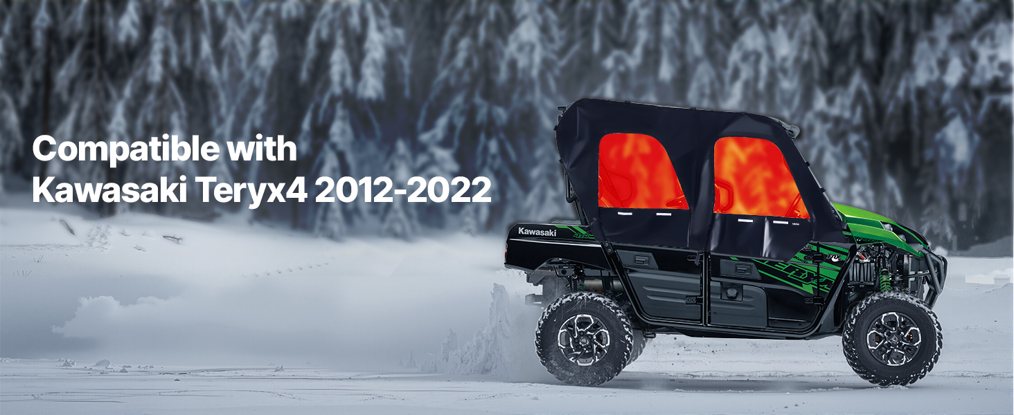 VEVOR UTV Cab Enclosure Upper Doors Set Zipper Enclosure for