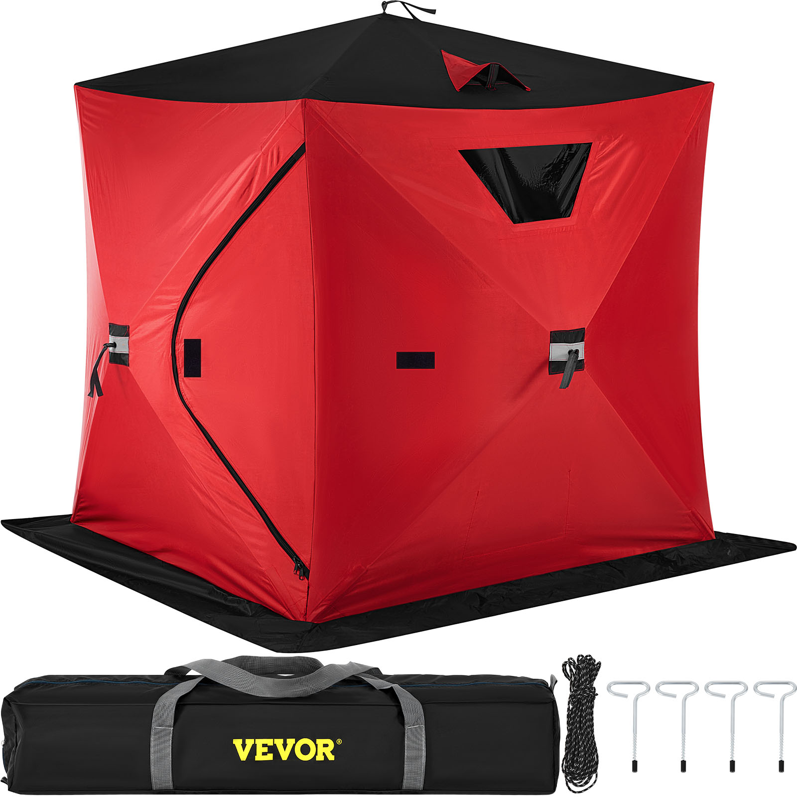 VEVOR 2-Person Ice Fishing Shelter Tent Portable Pop Up House Outdoor Fish Equipment