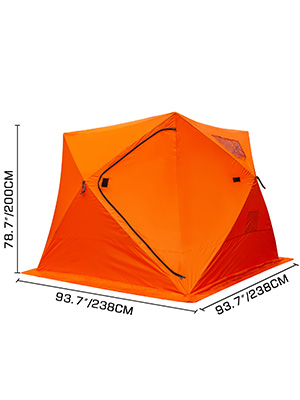  Ice Shelter Fishing Tent 4-person Accessories Room Stability Waterproof 