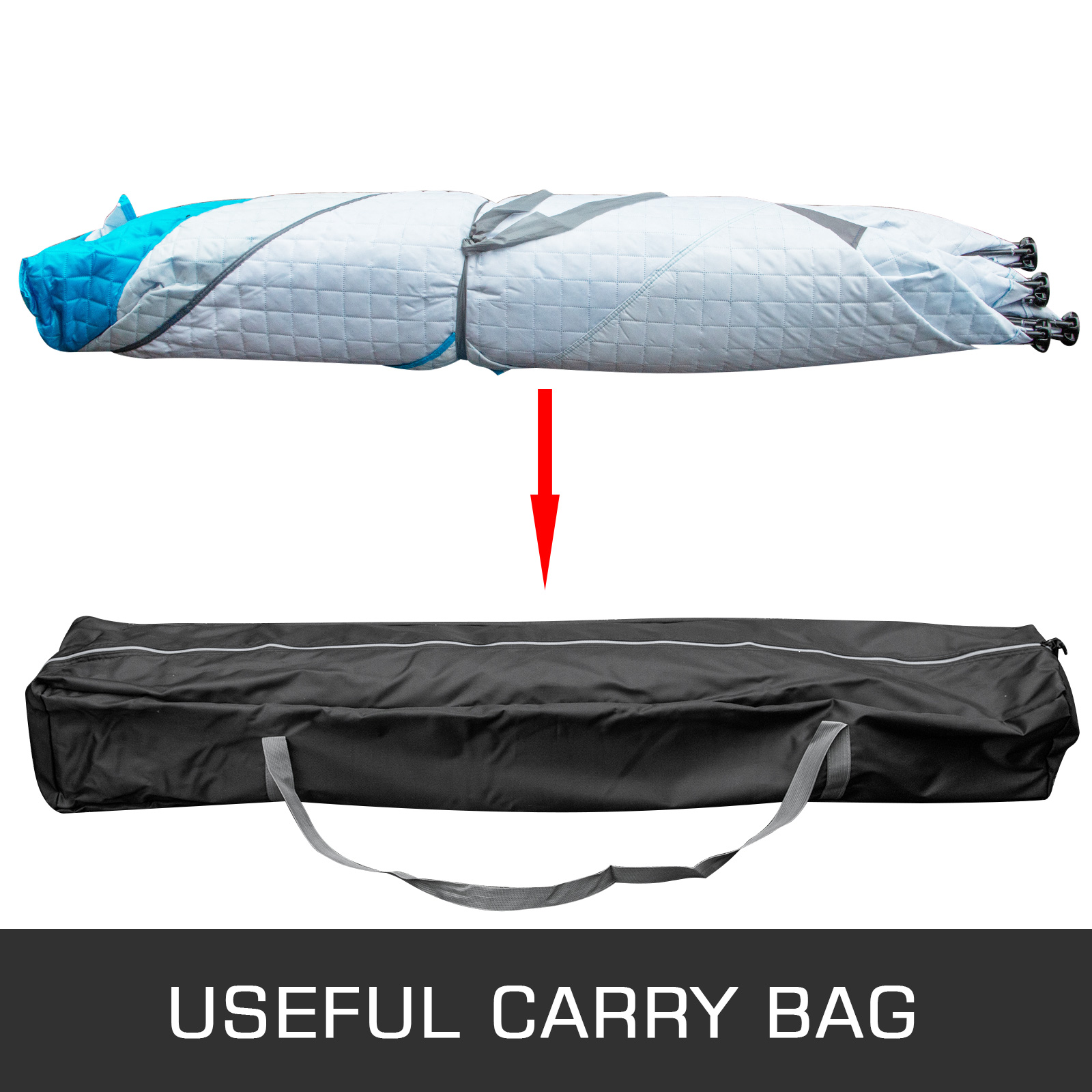 VEVOR 4 Person Ice Fishing Shelter Zelt 210D Oxford Gewebe tragbare Ice