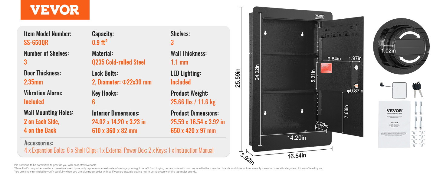 Wall safe,25.59