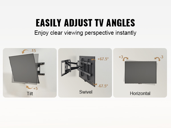 Support Mural TV pour écrans 37-84 Pouces Jusqu'à 60KG, Fixation