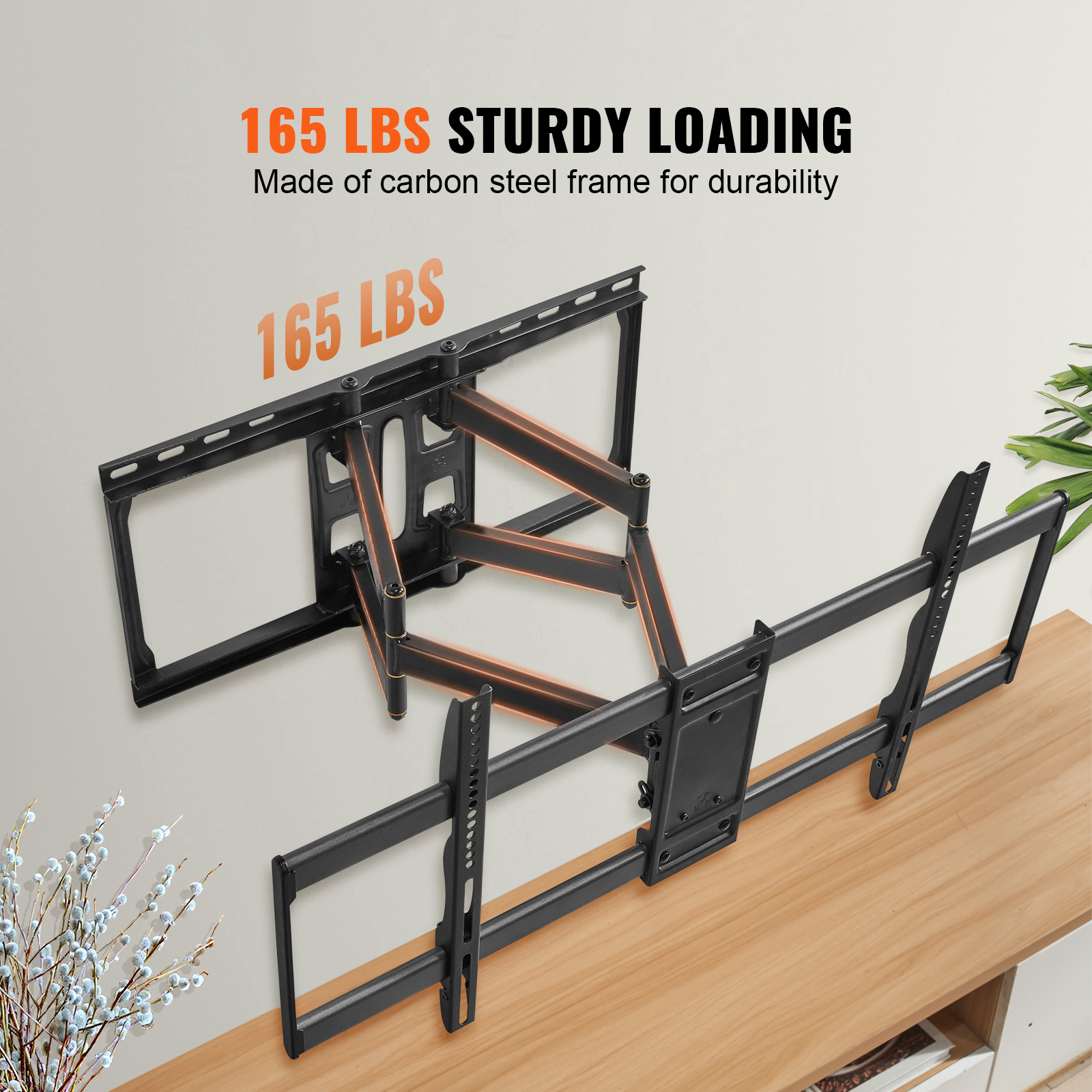 TV Wall Mount Full Motion for Most 26-90 inch TVs with Articulating Arms - Picture 40 of 50