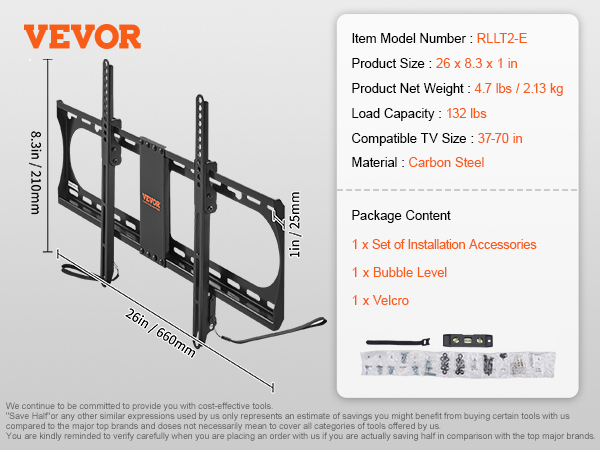 VEVOR VEVOR Elevador de TV motorizado giratorio Longitud de carrera 40  pulgadas Soporte de TV motorizado para elevador de TV de 32-70 pulgadas con  control remoto Altura ajustable 28.74-68.11 pulgadas, capacidad de