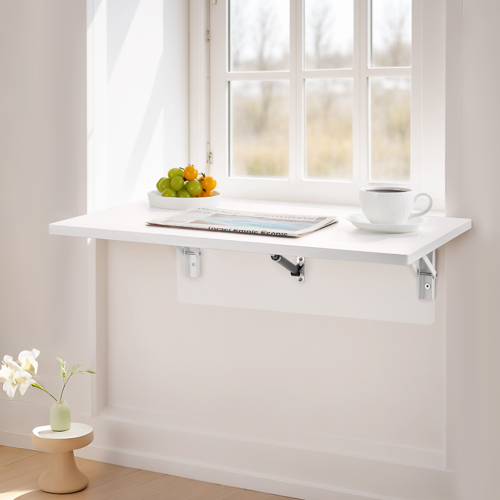 VEVOR Mesa Plegable de Pared Mesa Plegable Mesa de Comedor Mesa de Cocina Mesa de Pared 80x40/120x50cm - Imagen 82 de 110