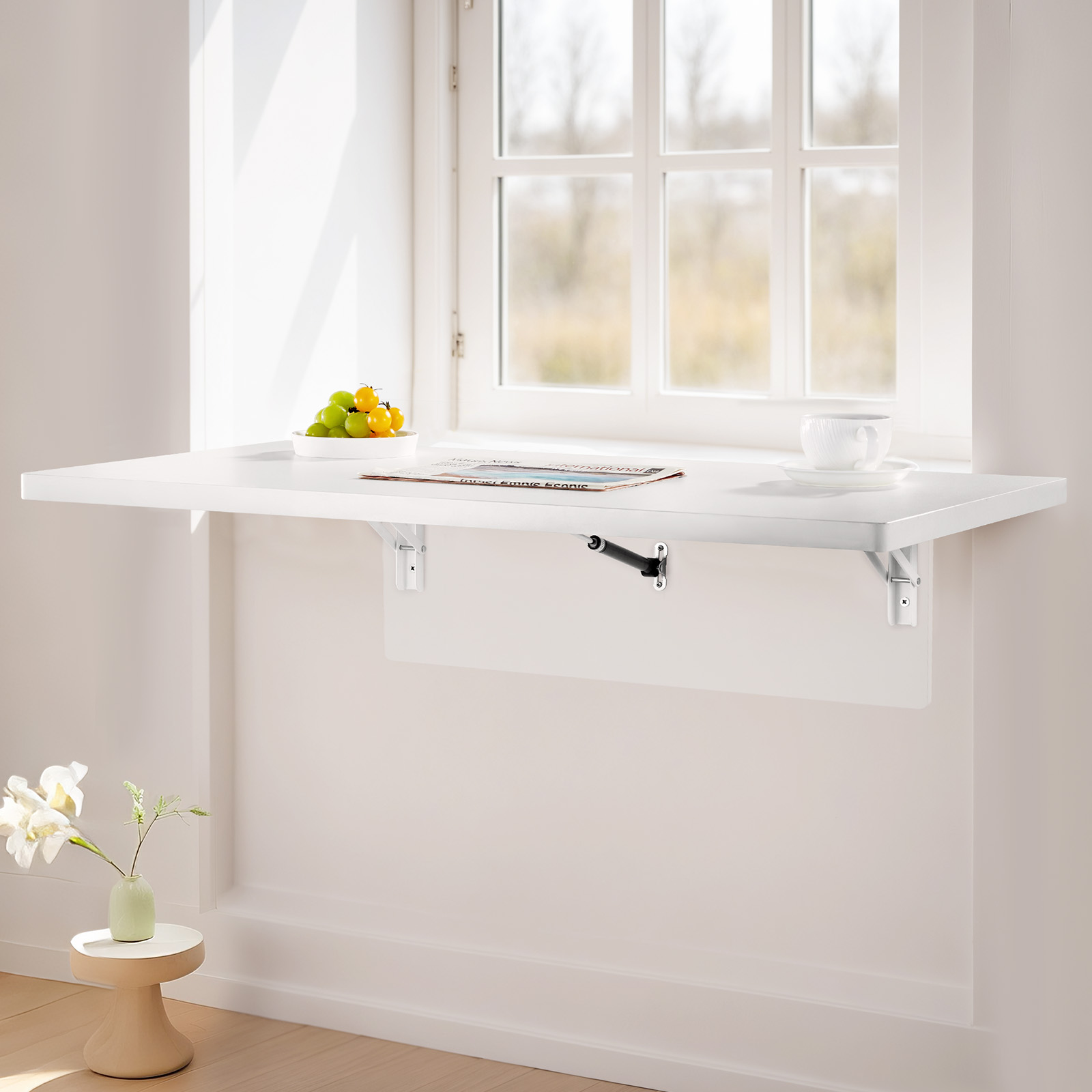 VEVOR Mesa Plegable de Pared Mesa Plegable Mesa de Comedor Mesa de Cocina Mesa de Pared 80x40/120x50cm - Imagen 10 de 110