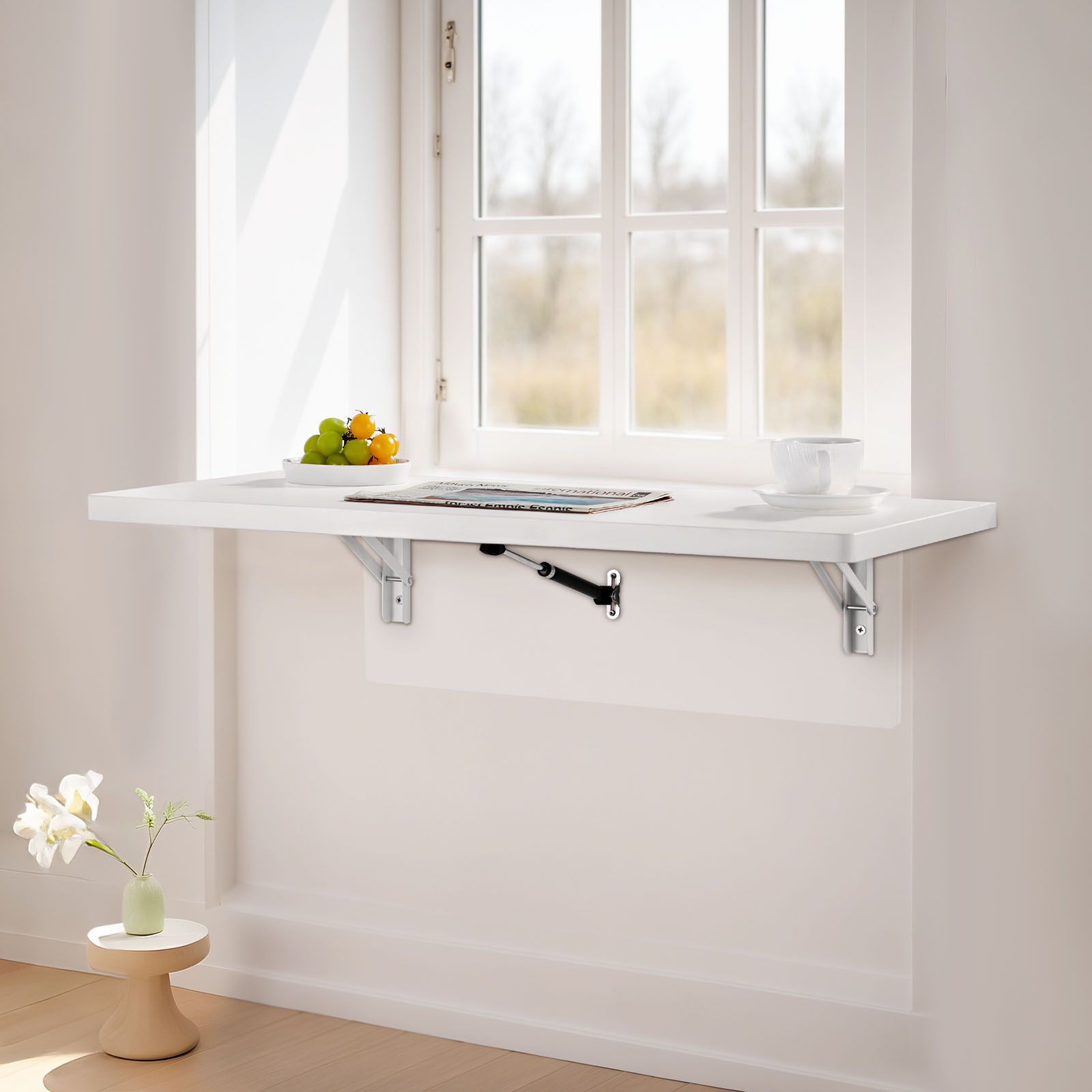 VEVOR Mesa Plegable de Pared Mesa Plegable Mesa de Comedor Mesa de Cocina Mesa de Pared 80x40/120x50cm - Imagen 70 de 110