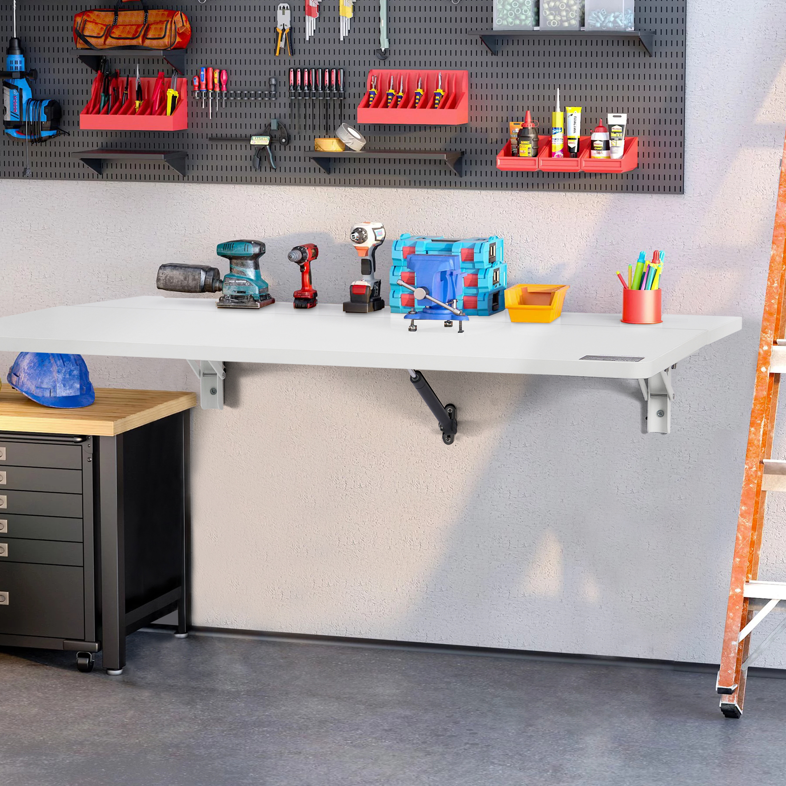VEVOR Mesa Plegable de Pared Mesa Plegable Mesa de Comedor Mesa de Cocina Mesa de Pared 80x40/120x50cm - Imagen 22 de 110