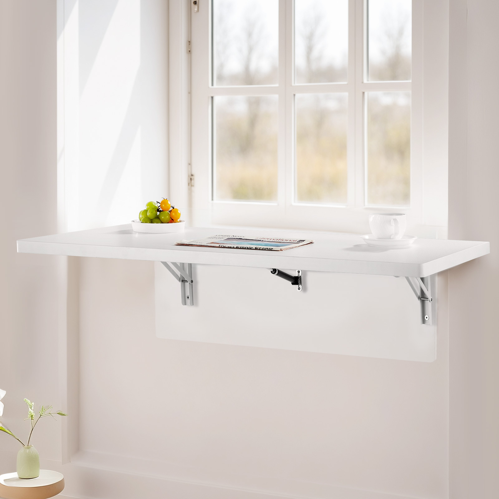 VEVOR Mesa Plegable de Pared Mesa Plegable Mesa de Comedor Mesa de Cocina Mesa de Pared 80x40/120x50cm - Imagen 58 de 110