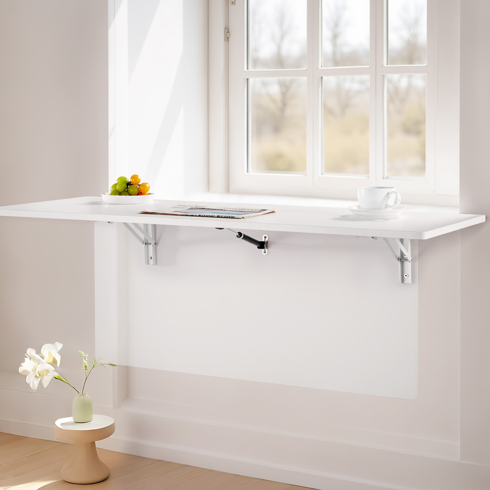 VEVOR Mesa Plegable de Pared Mesa Plegable Mesa de Comedor Mesa de Cocina Mesa de Pared 80x40/120x50cm - Imagen 106 de 110