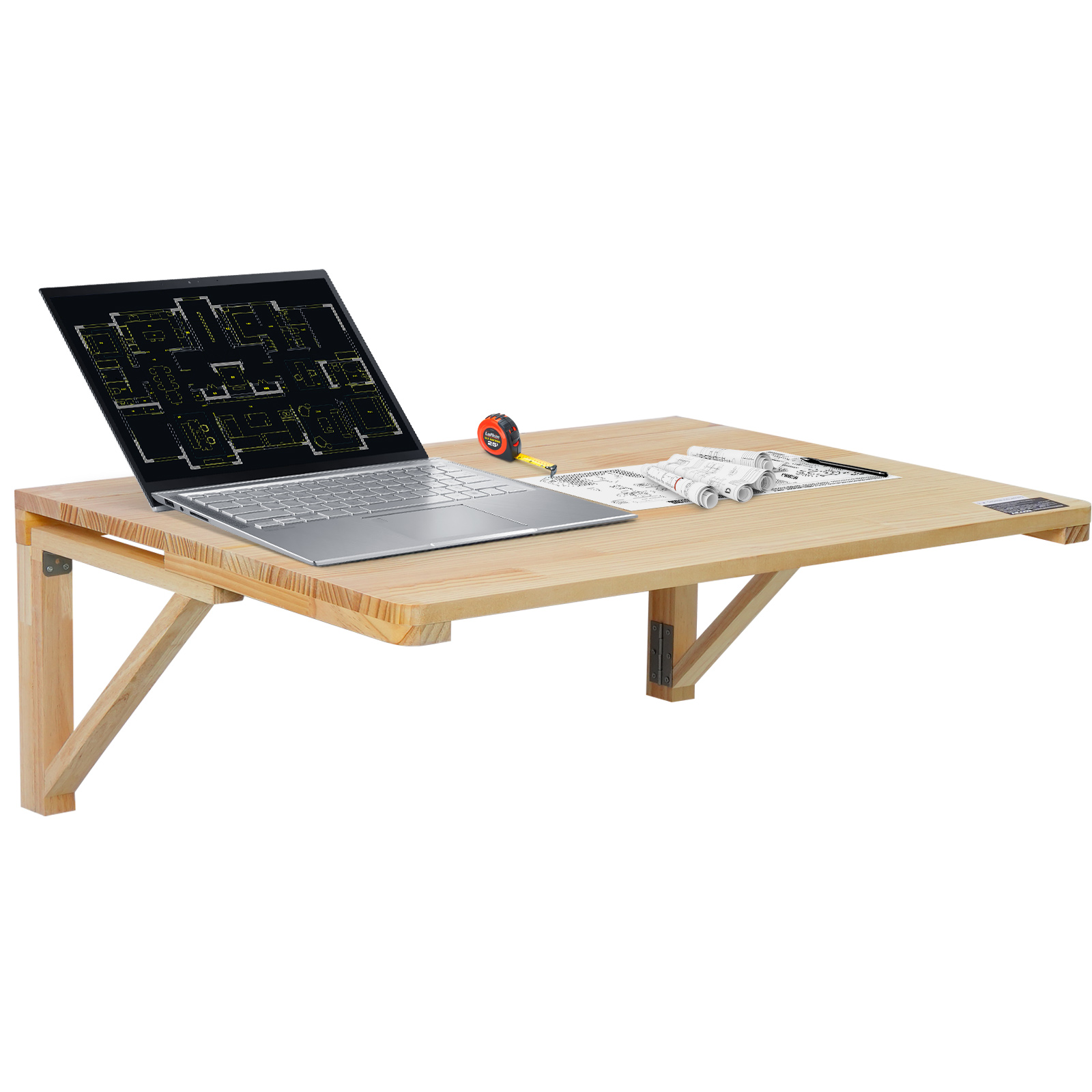 VEVOR Mesa Plegable de Pared Mesa Plegable Mesa de Comedor Mesa de Cocina Mesa de Pared 80x40/120x50cm - Imagen 27 de 110