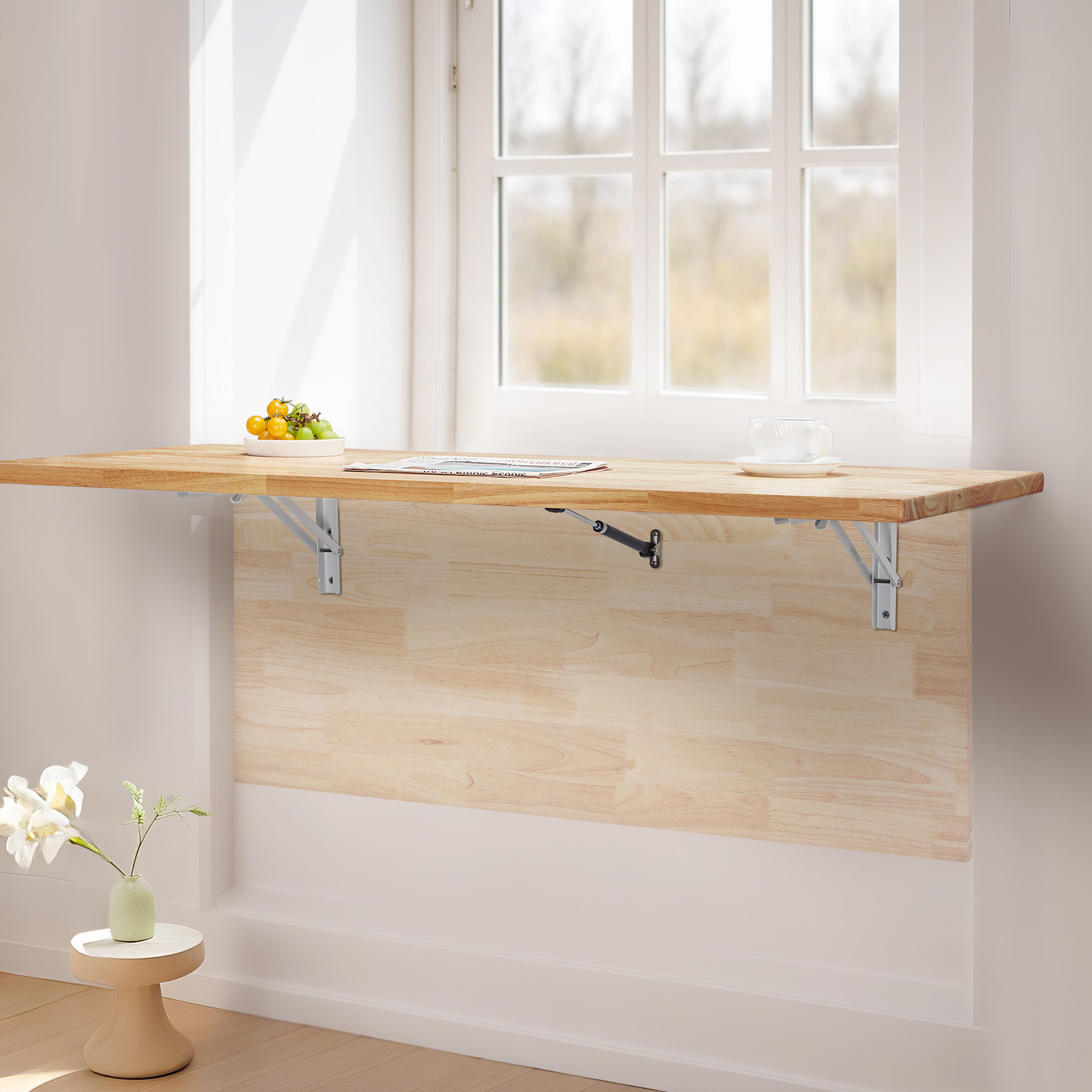 VEVOR Mesa Plegable de Pared Mesa Plegable Mesa de Comedor Mesa de Cocina Mesa de Pared 80x40/120x50cm - Imagen 46 de 110