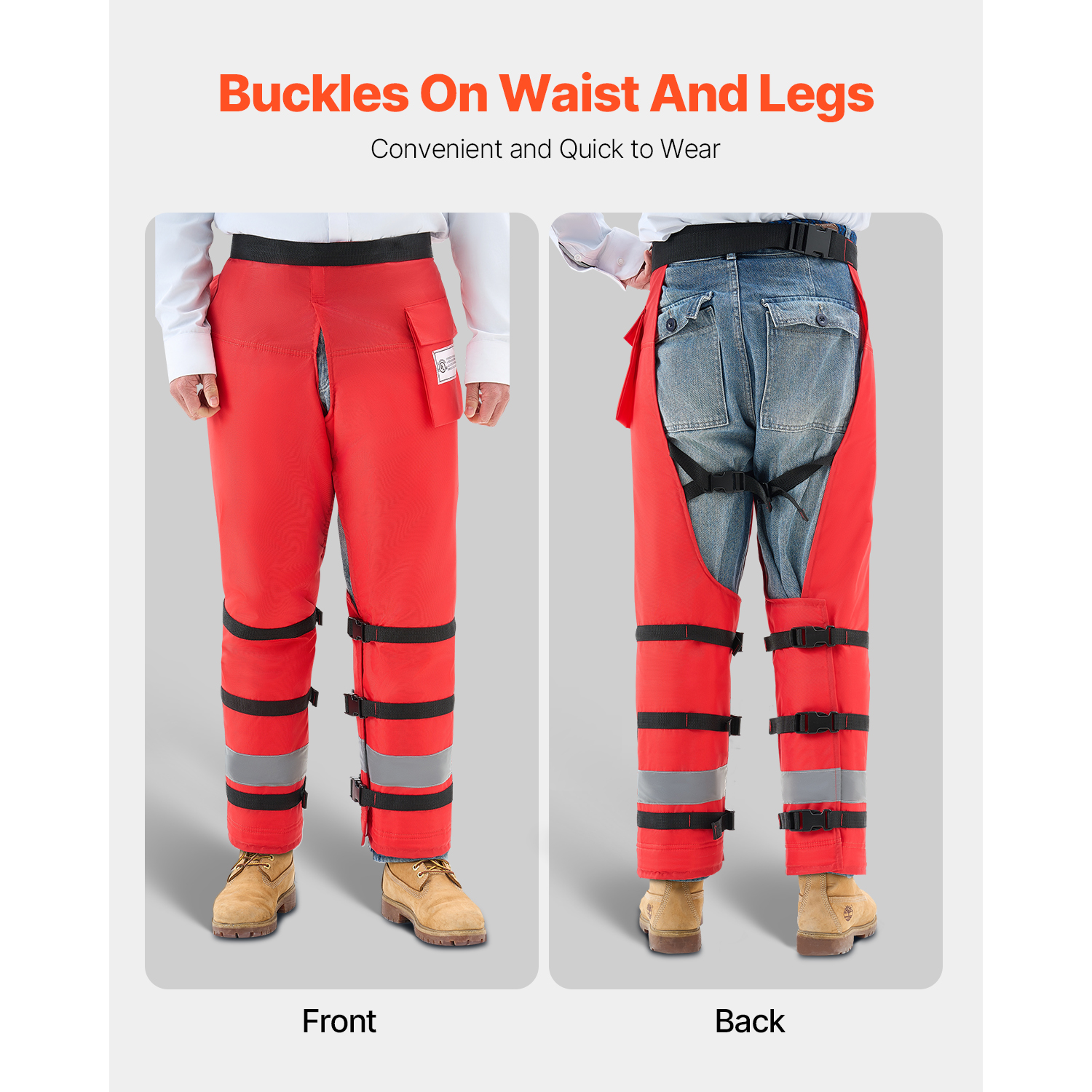 Chainsaw Chaps 34.25"-39.7" Apron Style Forestry Chainsaw Safety Chaps Class D C