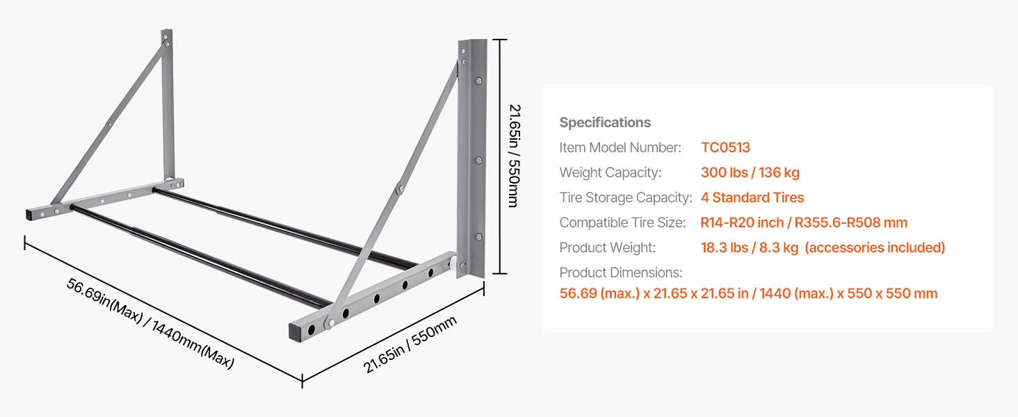 Tire rack,wall mount,foldable