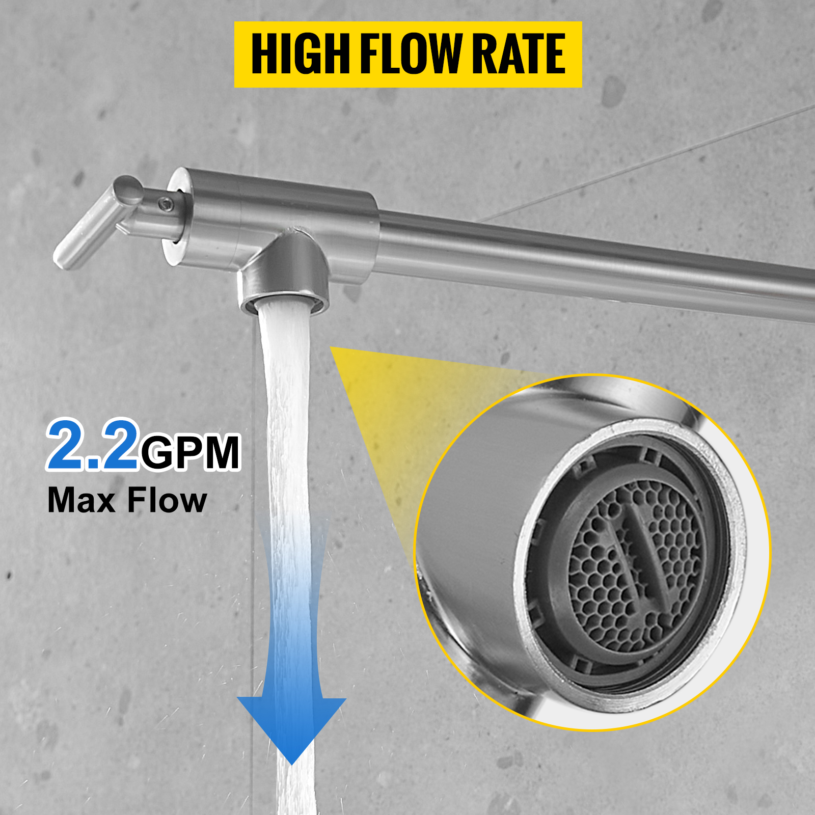 VEVOR Pot Filler Faucet, Solid Brass Commercial Wall Mount Kitchen Stove Faucet with Matte Black Finish, Folding Restaurant Sink Faucet with Double Joint Swing Arm & 2 Handles 24.4"