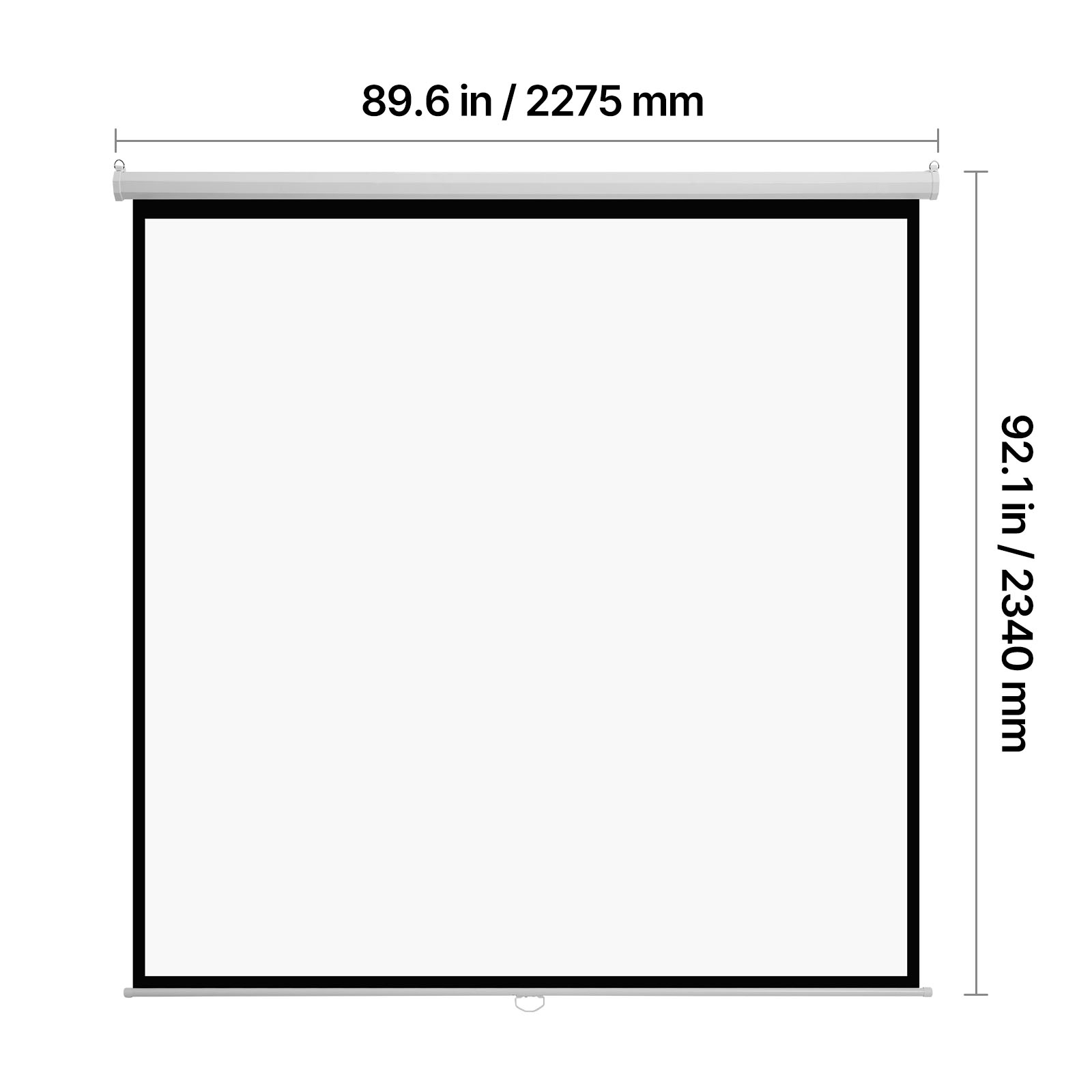 Uimoso Manual/Motorized Projection Screen 72-150 in Wall-Mount Display Screen