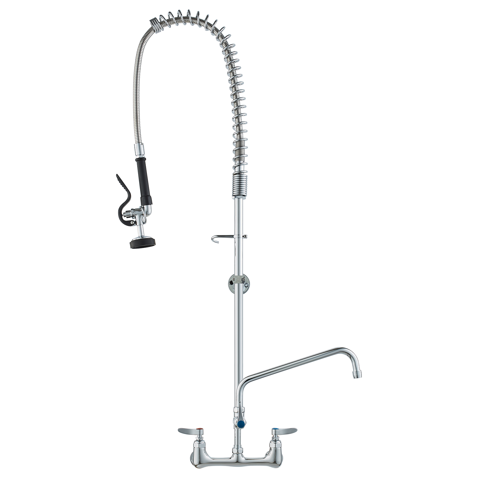 Commercial Pre-Rinse Kitchen Sink Faucet w/ Sprayer Mixer Tap 21-47in - Picture 39 of 86