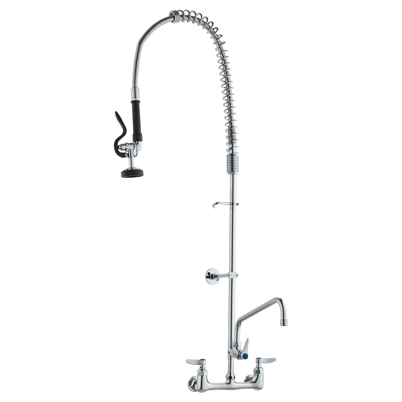 Commercial Pre-Rinse Kitchen Sink Faucet w/ Sprayer Mixer Tap 21-47in - Picture 49 of 86