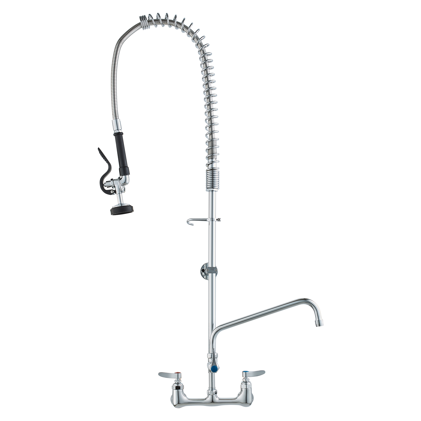 Commercial Pre-Rinse Kitchen Sink Faucet w/ Sprayer Mixer Tap 21-47in - Picture 51 of 86
