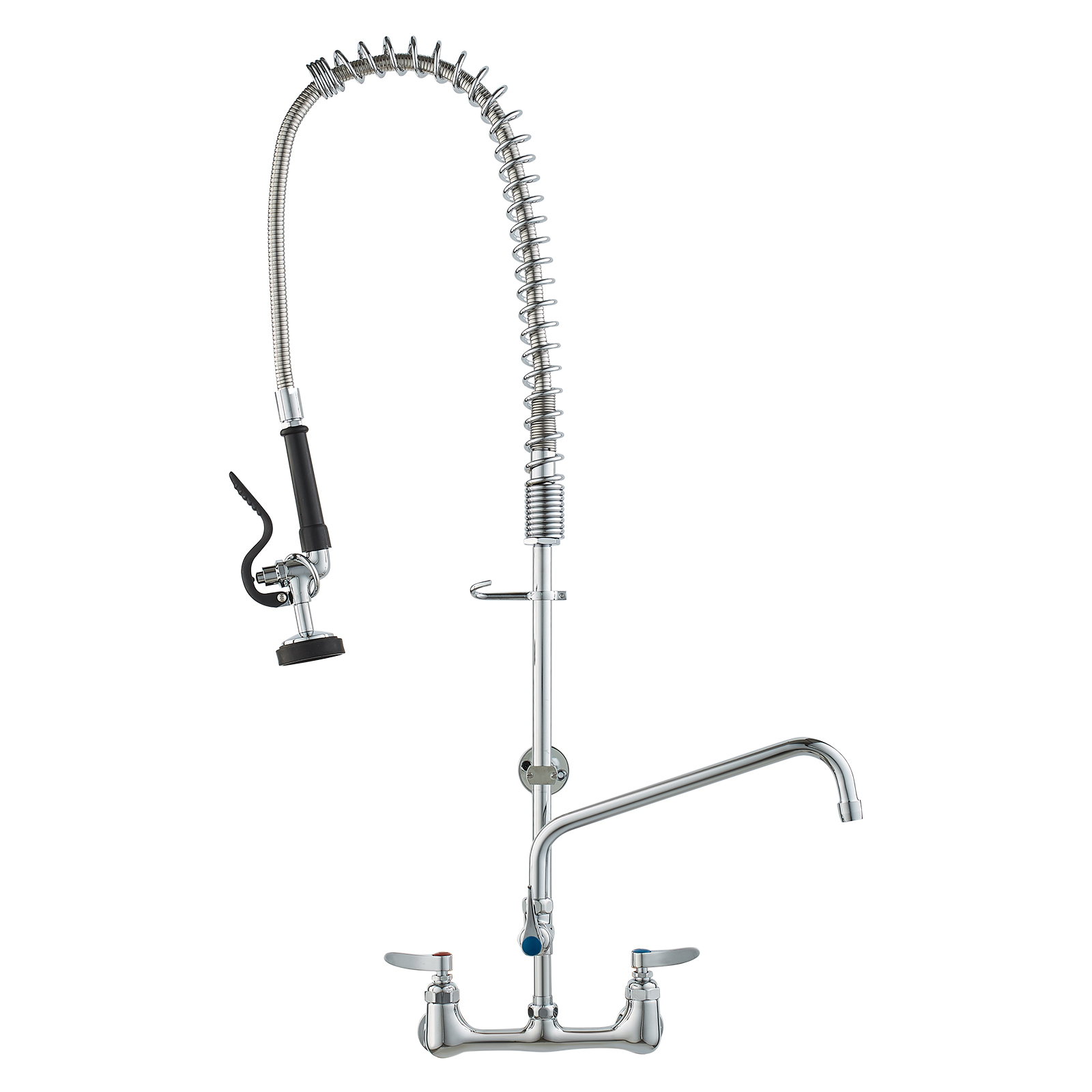 Commercial Pre-Rinse Kitchen Sink Faucet w/ Sprayer Mixer Tap 21-47in - Picture 27 of 86