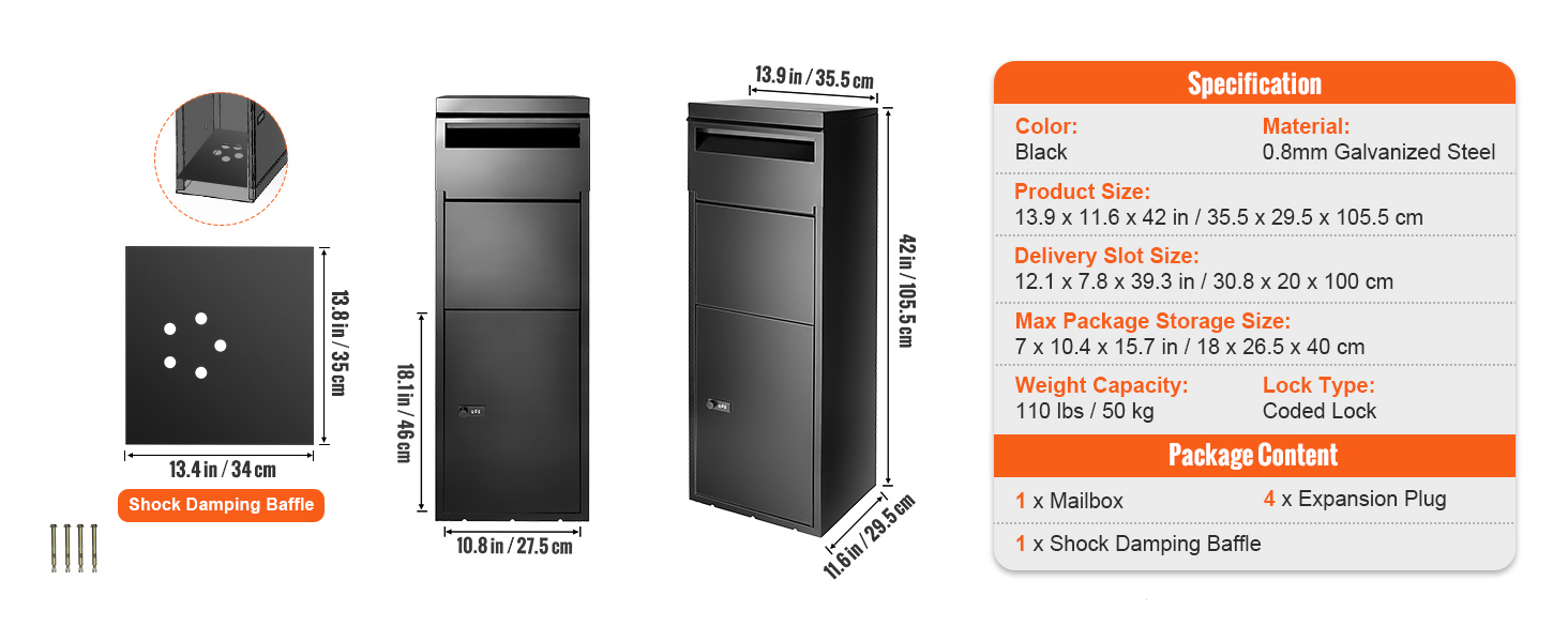 Parcel Mailbox A100 1.11w