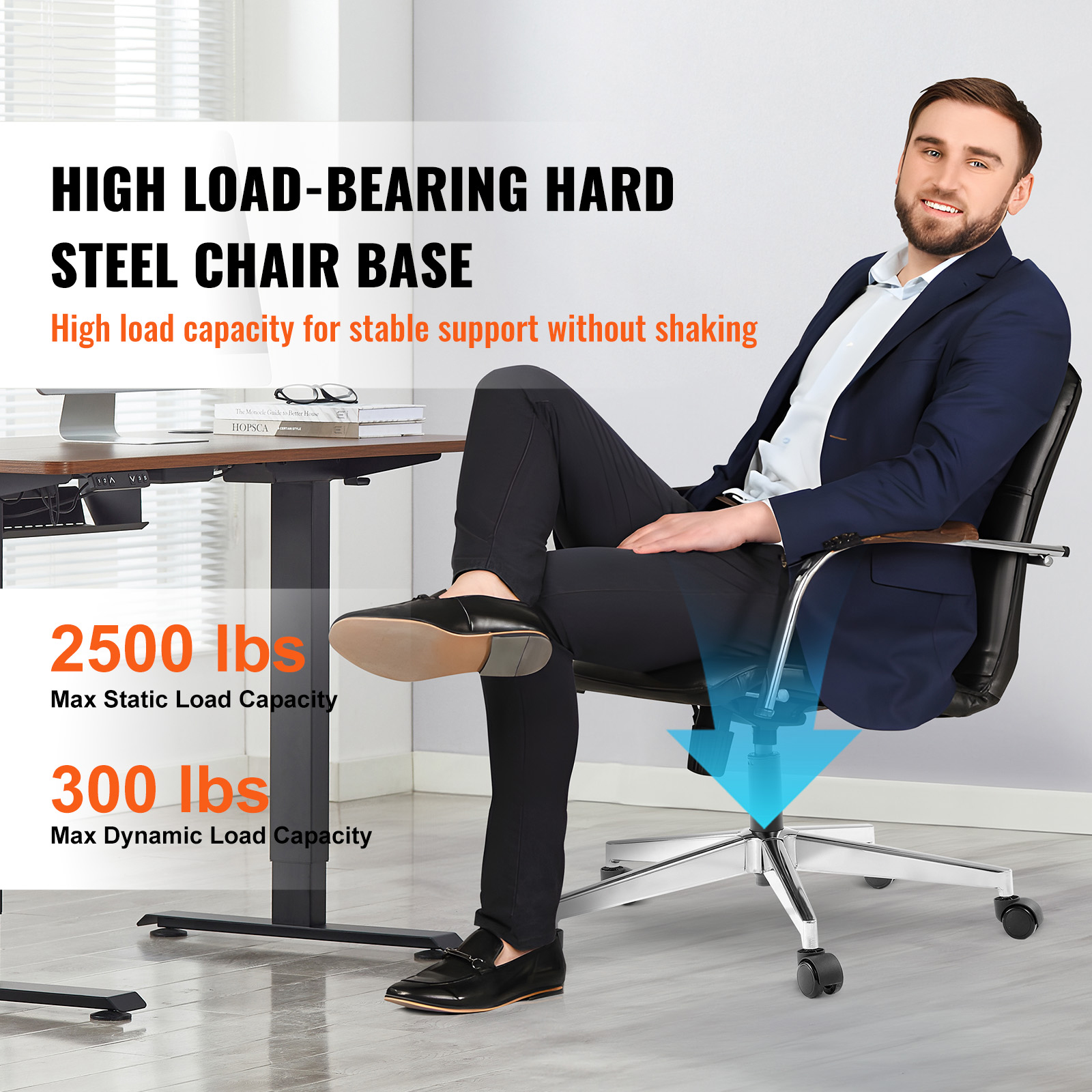 Office Chair Base Replacement 28" Swivel Chair Base 2500lbs Plastic/Metal - Picture 26 of 108