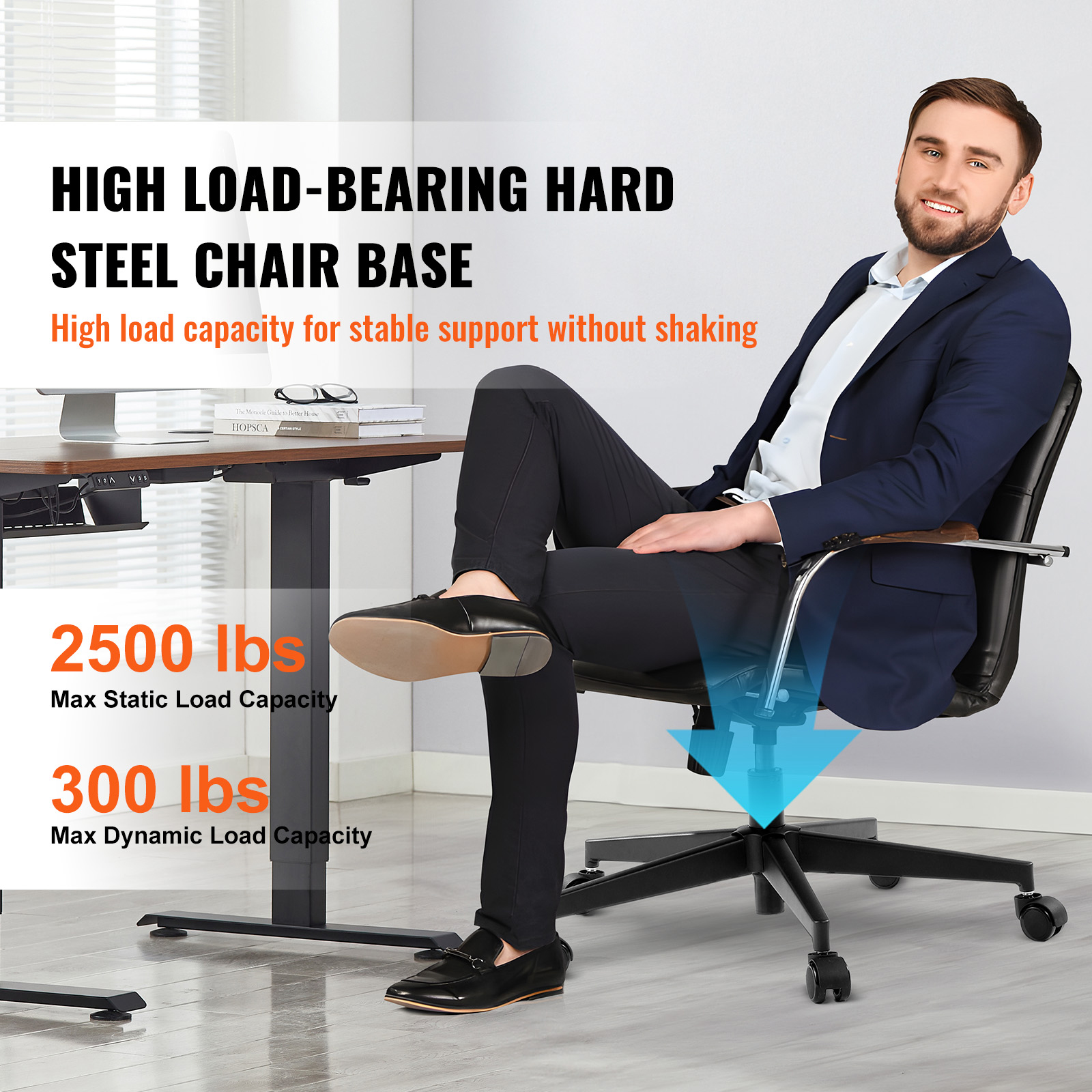 Office Chair Base Replacement 28" Swivel Chair Base 2500lbs Plastic/Metal - Picture 38 of 108