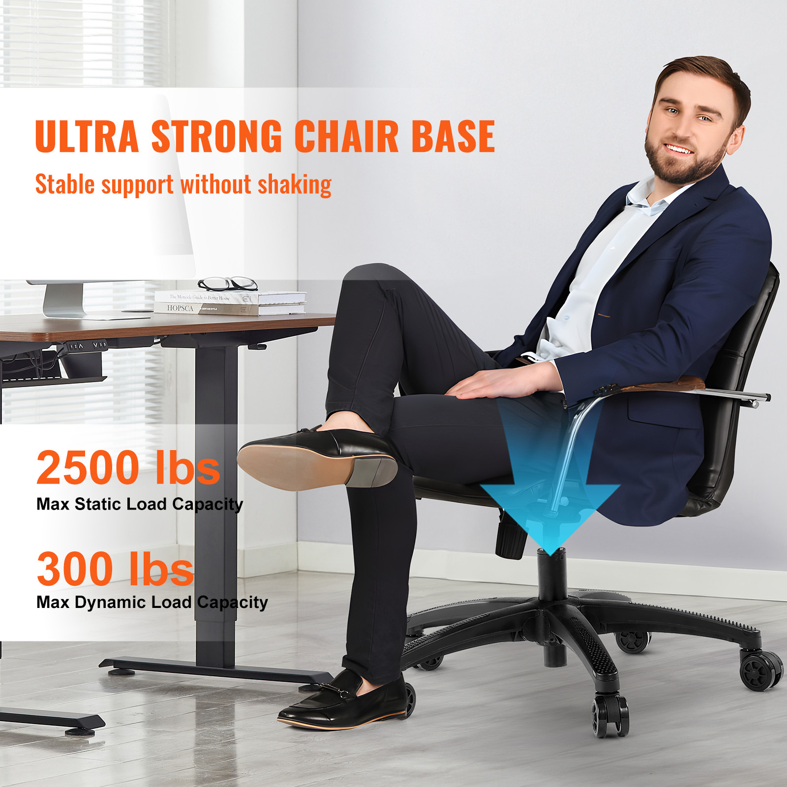 Office Chair Base Replacement 28" Swivel Chair Base 2500lbs Plastic/Metal - Picture 14 of 108