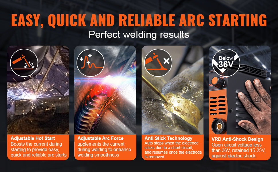 VEVOR ARC Stick Welder 110/220V 120/160A 2in1 Lift TIG Welding Machine