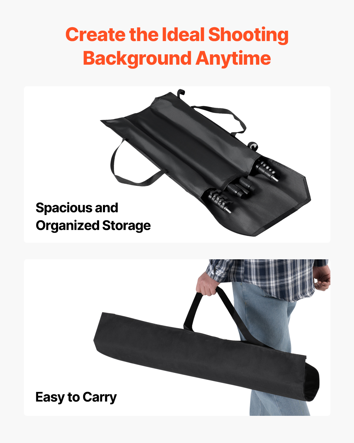 Backdrop Stand Background Stand Kit 5x6.5-12x10 ft for Party & Photo Studio