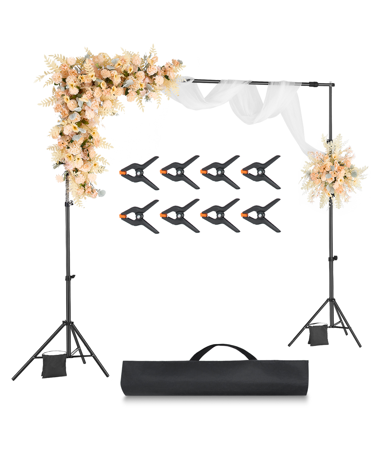 Backdrop Stand Background Stand Kit 5x6.5-12x10 ft for Party & Photo Studio