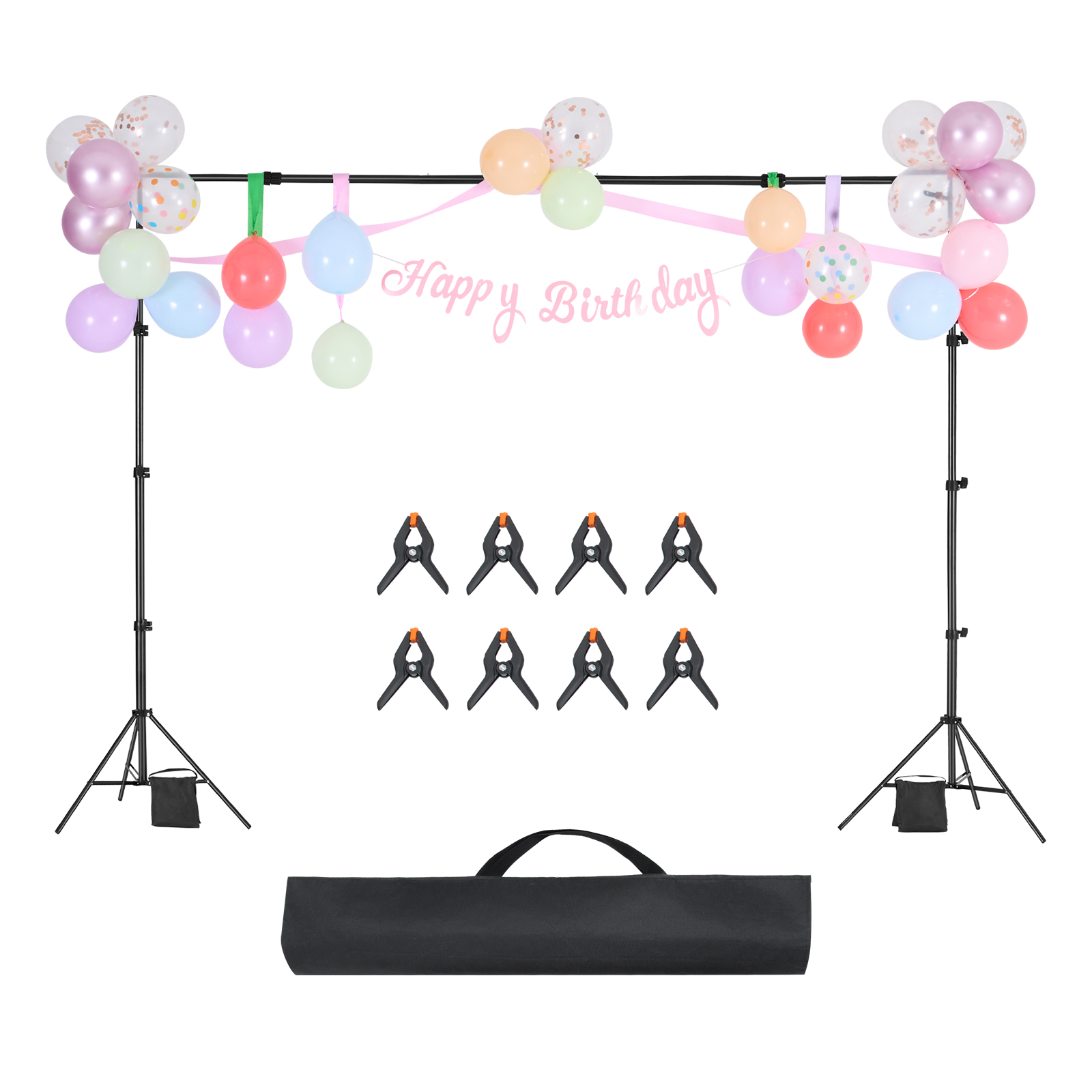 Backdrop Stand Background Stand Kit 5x6.5-12x10 ft for Party & Photo Studio