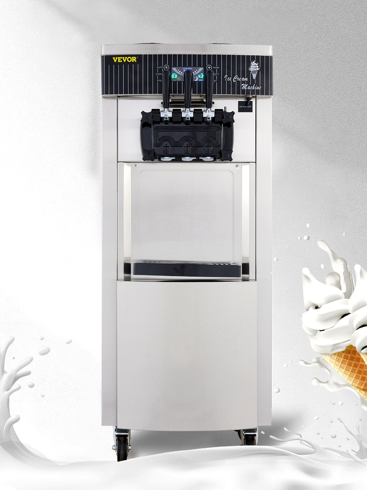 VEVOR Machine à crème glacée Verticale Professionnel Sorbetière à Glace  Commerciale Machine à crème glacée pour restaurants Cafés Fast-foods