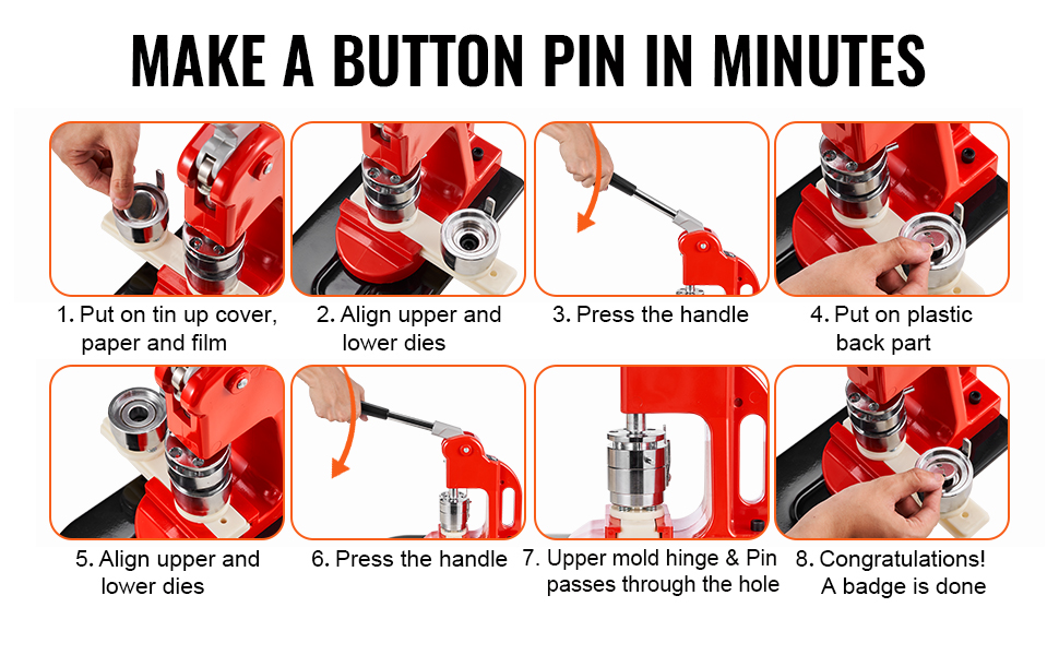 Macchina Per Badge E Spille Clyfanesy 3 In 1 - Kit Fai Da Te Per Portachiavi E Magnetini 35 E 55 Mm A Forma Di Cuore