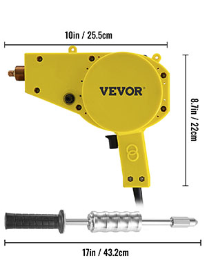 VEVOR VEVOR 800VA Kit Estrattore Ammaccature per Pannello Carrozzeria  Saldatura a Punti 1600A, Strumenti per Riparazione di Ammaccature su  Carrozzeria, Saldatore con Martello Scorrevole Accessori Completi