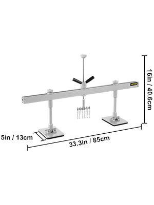 VEVOR 85cm Dent Pull Lever Straightening Bar Kit Mount Suction Cups Demount Pro