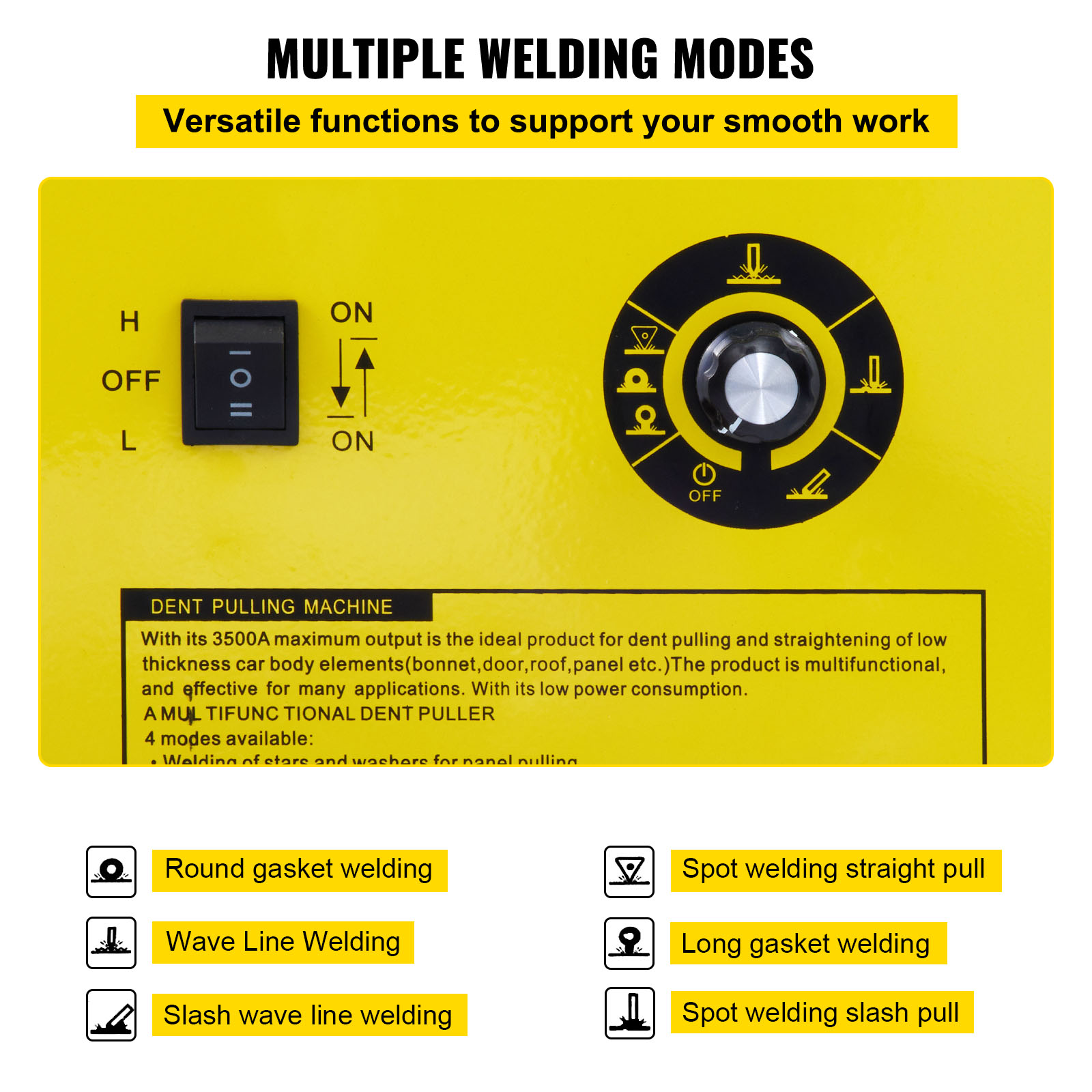 Dent Puller Spot Welder Welding Machine 4.5KVA Car Body Repair Kit 110V 6 Modes