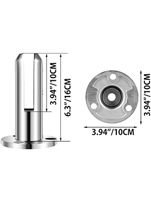 Glass Railing Clamp, Spigot, Stainless Steel