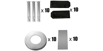 VEVOR Glass Railing Clamp 10PCS,Glass Railing 3.94x6.3inch, Glass Clamp 304 Stainless Steel Sliver, Glass Railing Spigots GlassThickness 3/10" to 1/2" for Balcony, Garden, Deck Handrail, Stair 
