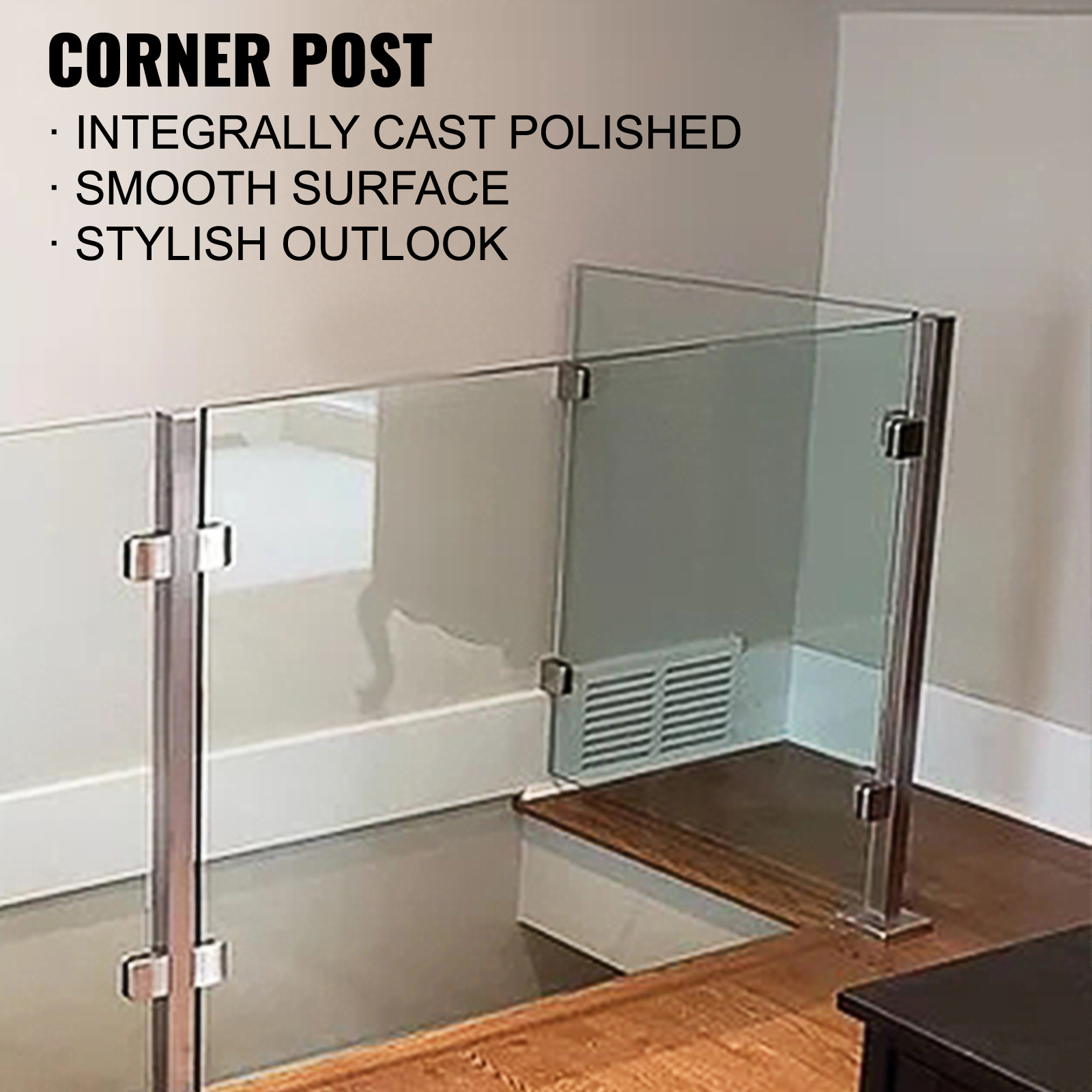 VEVOR Vevor Balustrade Railing Posts, Glass Railing 41inch Stainless