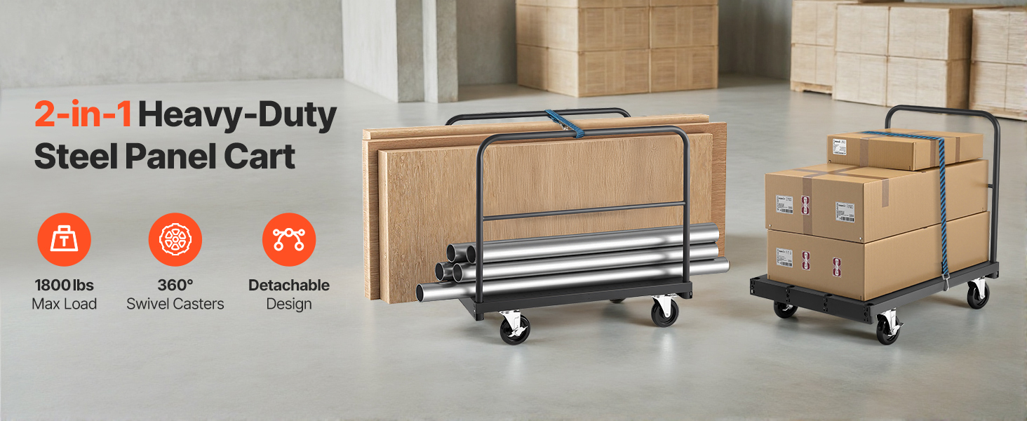 2-in-1 drywall cart configuration