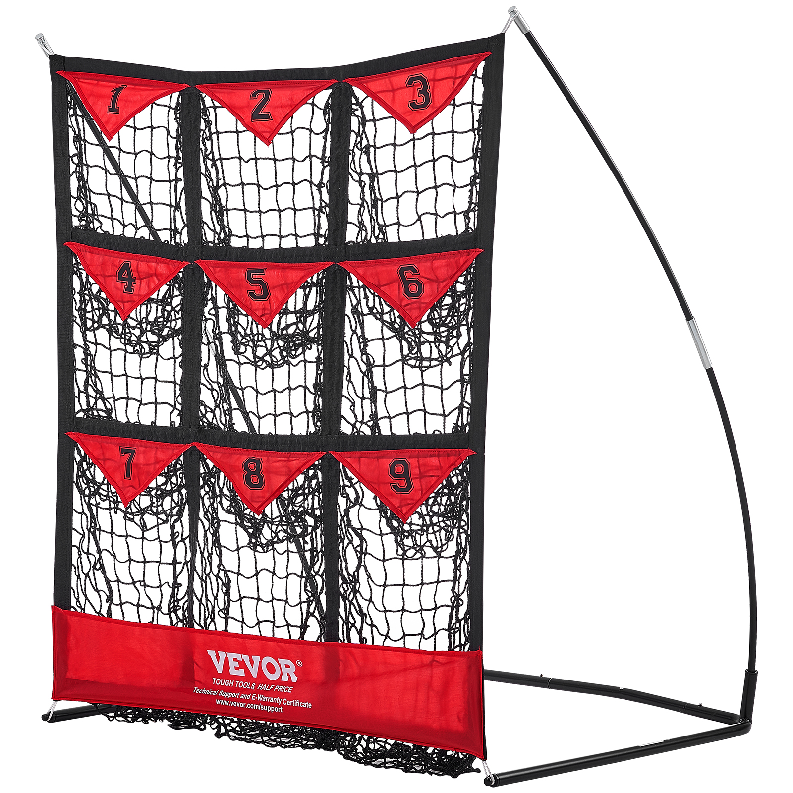 VEVOR 9 Hole Baseball Softball Pitching Net 9 Pocket Hitting Practice