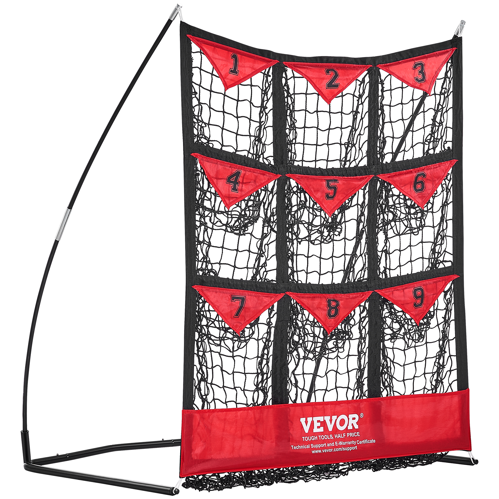 VEVOR 9 Hole Baseball Softball Pitching Net 9 Pocket Hitting Practice