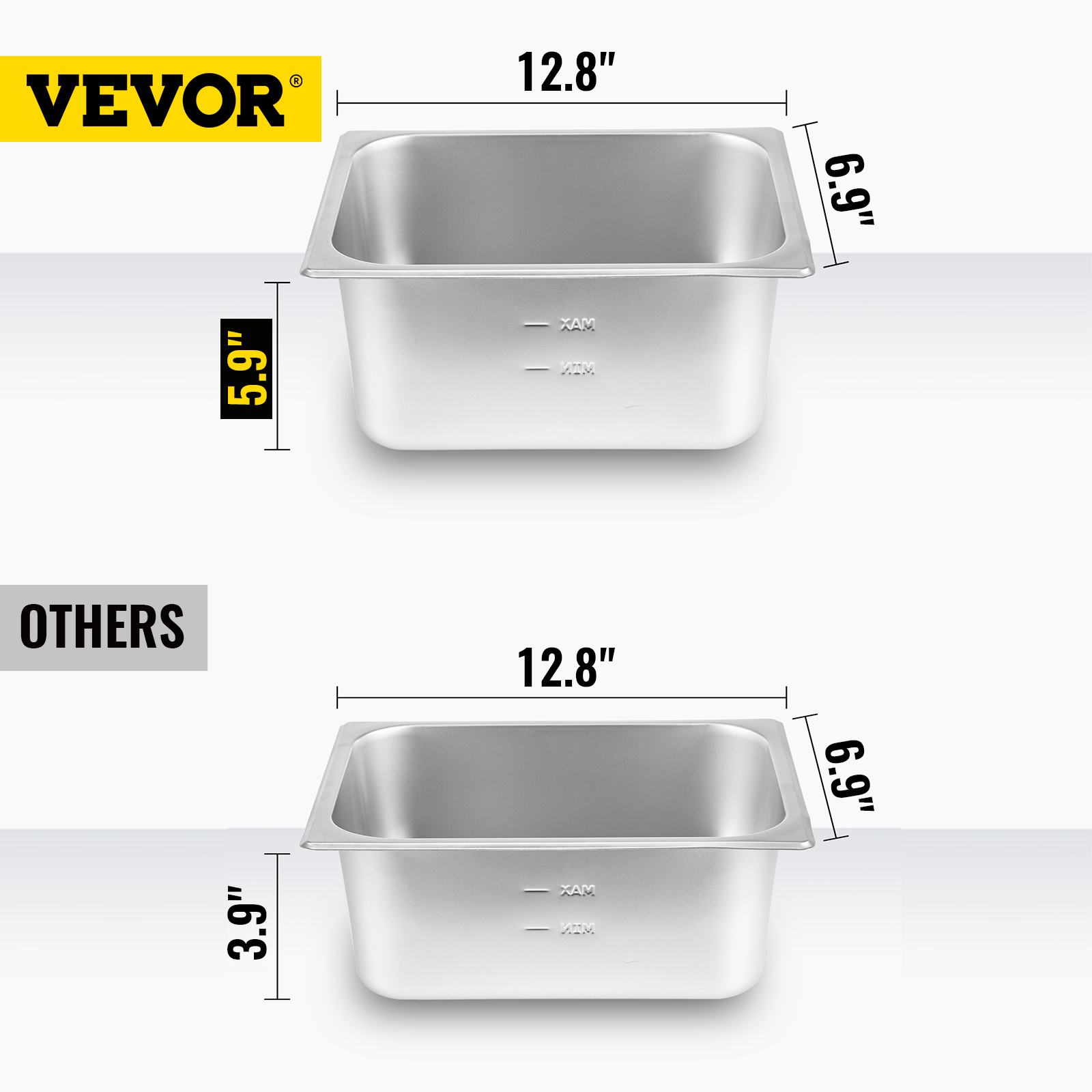 VEVOR 58 qt. Commercial Electric Food Warmer 3-Pot Steam Table