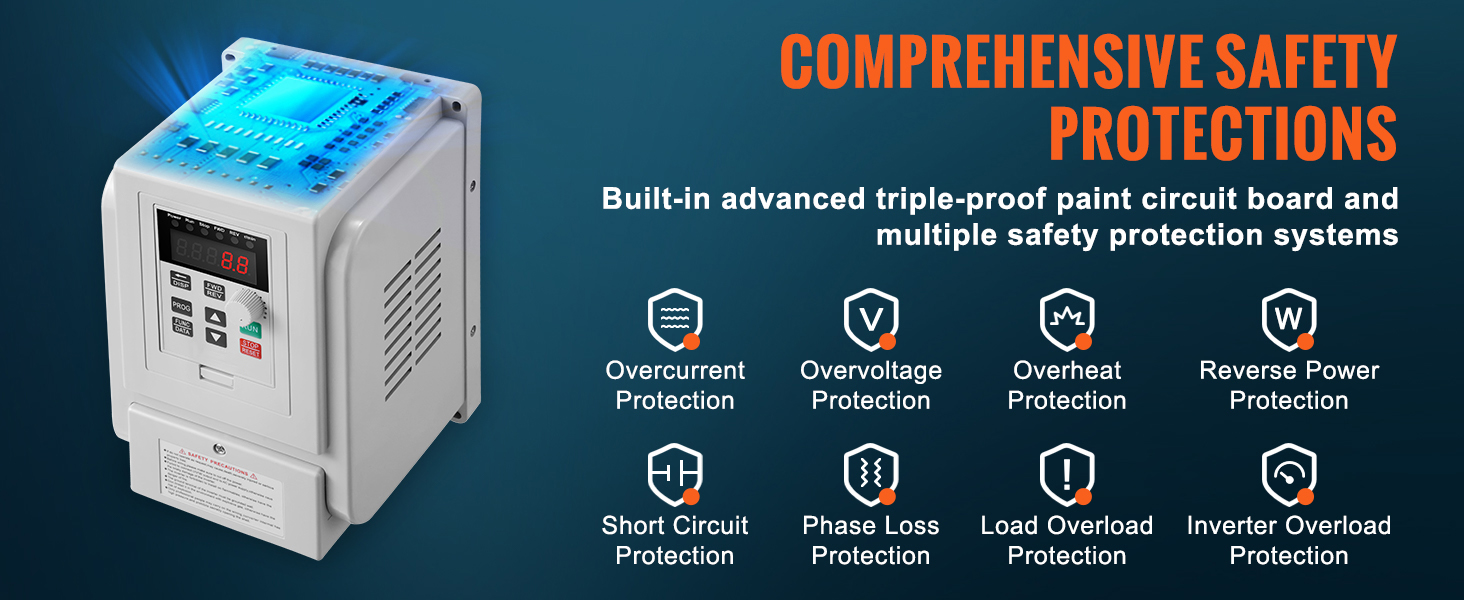 Frequenzumrichter VFD mit 2,2 kW, 3-phasig, 380 V, Motorregler Für 3-phasigen Wechselstrommotor Frequenzumrichter VFD mit 2,2 kW, 3-phasig, 380 V, Motorregler Für 3-phasigen Wechselstrommotor